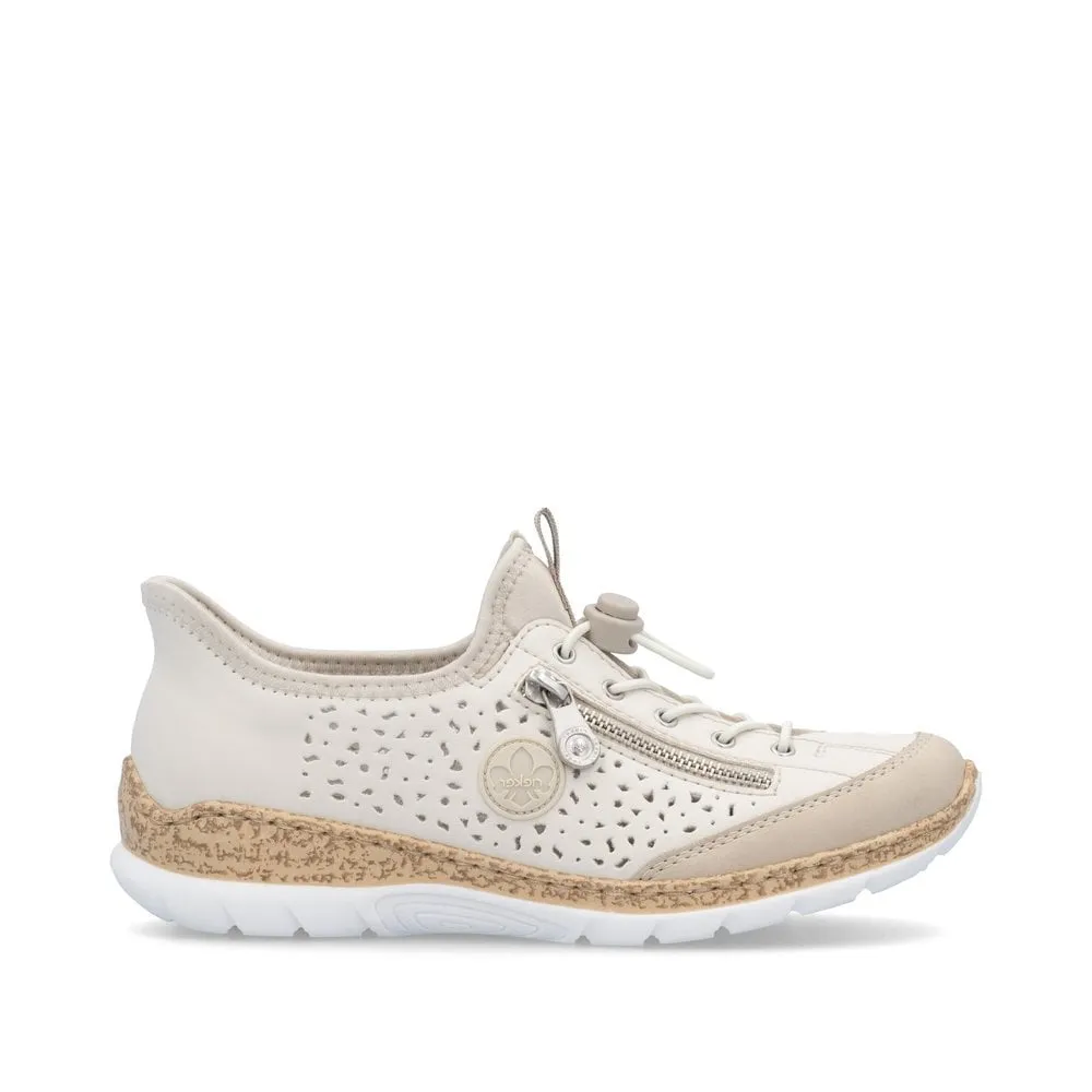 Rieker Womens Slip On Trainers - Beige sold by The Foot Factory