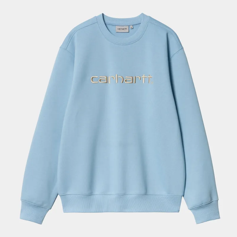 Carhartt WIP Mens Carhartt WIP Sweat Top - Bluebird / Fleur De Sel sold by The Foot Factory