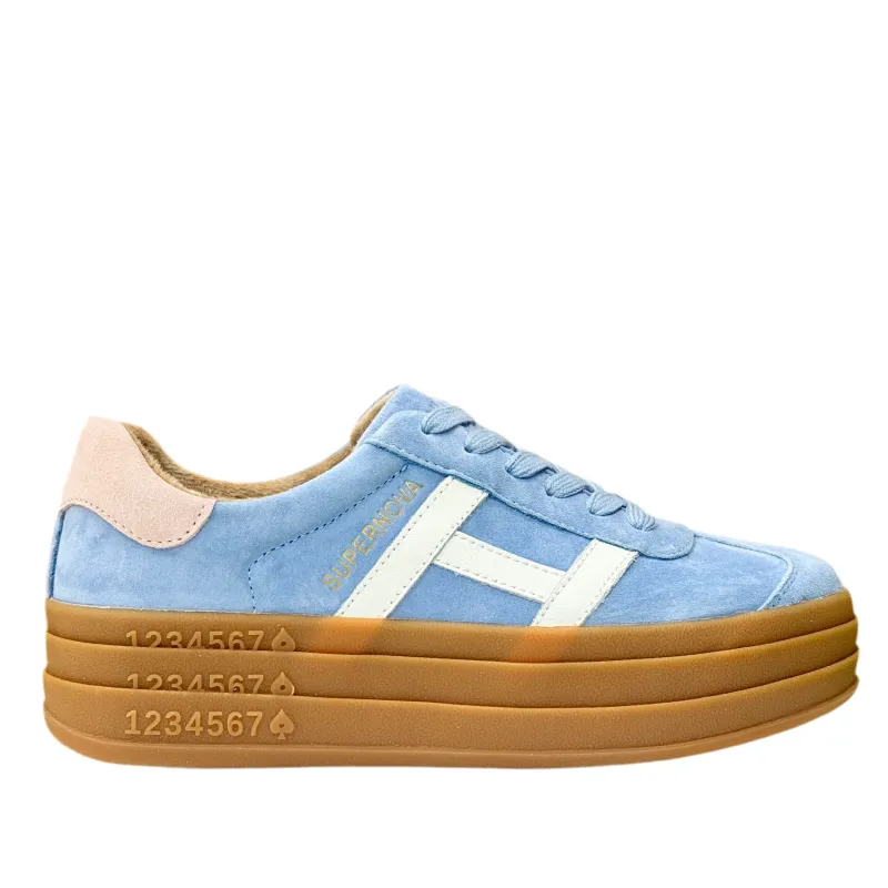 Drilleys Womens Sixty Eight Trainers - Aqua Pop Blue sold by The Foot Factory