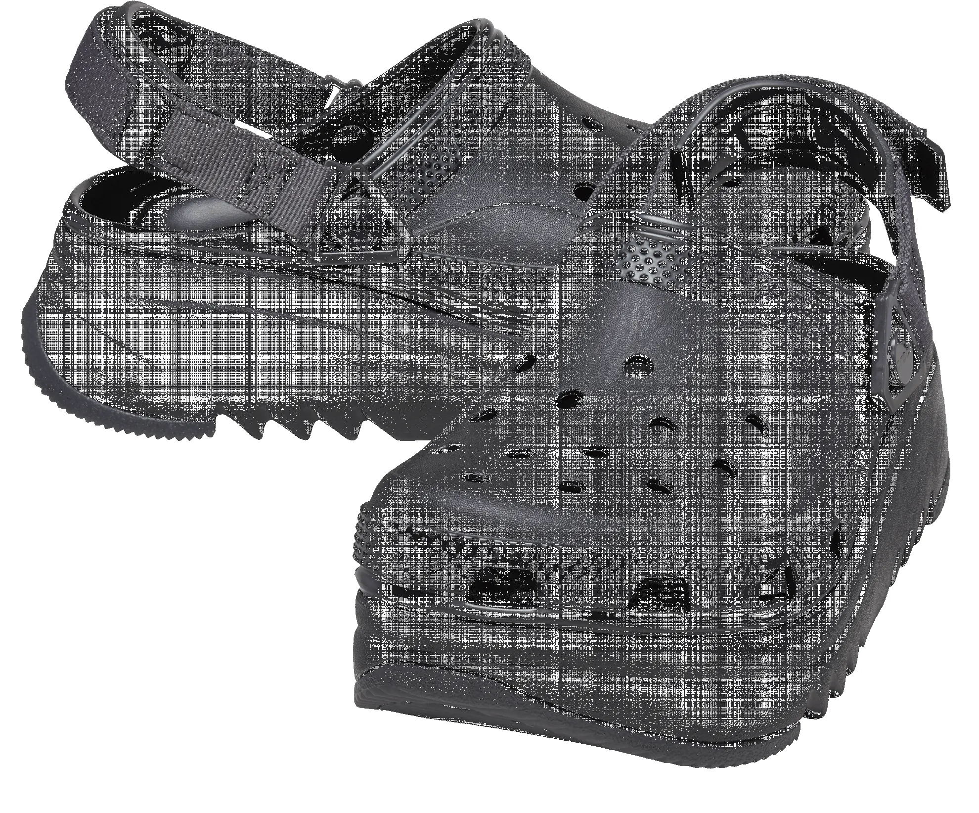 Crocs Unisex Classic Hiker Xscape Clog - Black sold by The Foot Factory product image thumbnail 2