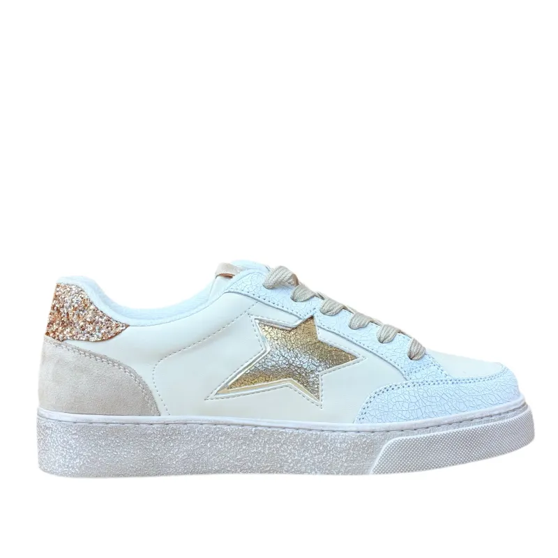 Drilleys Womens Fifty-Eight Trainers - Whipped Gold sold by The Foot Factory