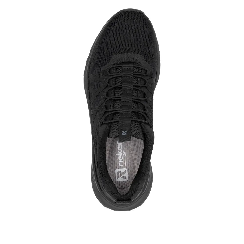 Rieker Mens Slip On Trainers - Black sold by The Foot Factory product image thumbnail 5