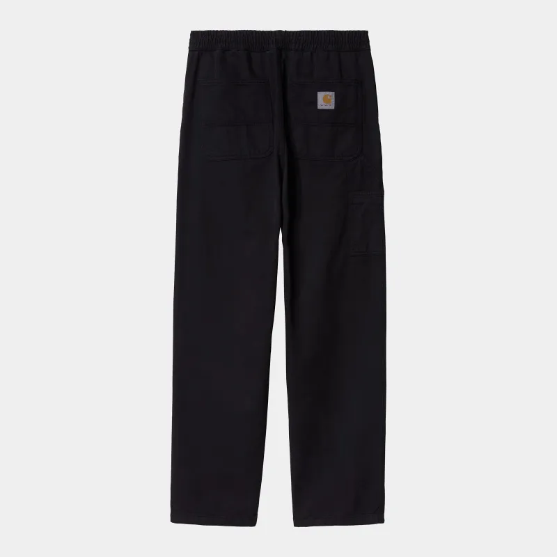 Carhartt WIP Mens Flint Moraga Twill Pant - Black Garment Dyed sold by The Foot Factory