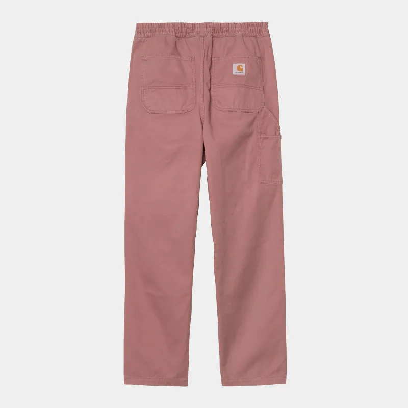 Carhartt WIP Mens Flint Moraga Twill Pant - Dusky Pink Garment Dyed sold by The Foot Factory