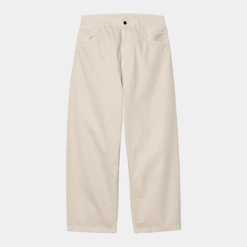 Carhartt WIP Mens Brandon Clark Twill Pant - Fleur De Sel Stone Dyed sold by The Foot Factory