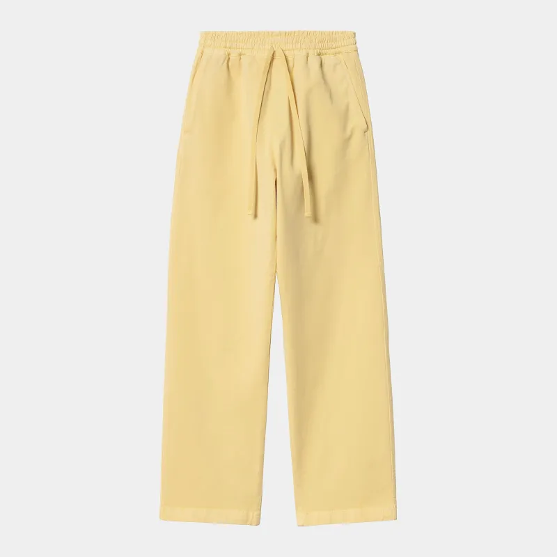 Carhartt WIP Mens Floyde Dewey Stretch Twill Pant - Air Yellow Garment Dyed sold by The Foot Factory
