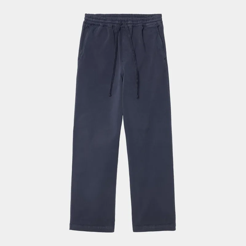 Carhartt WIP Mens Floyde Dewey Stretch Twill Pant - Blue Garment Dyed sold by The Foot Factory