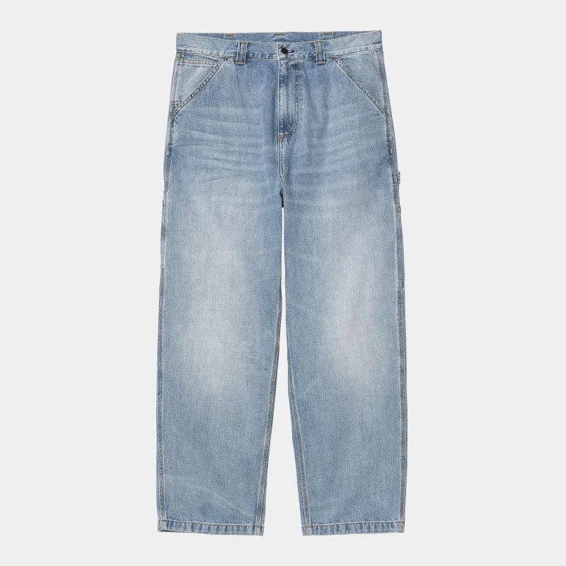 Carhartt WIP Mens OG Single Knee Camano Denim Pant - Blue Burst Washed sold by The Foot Factory