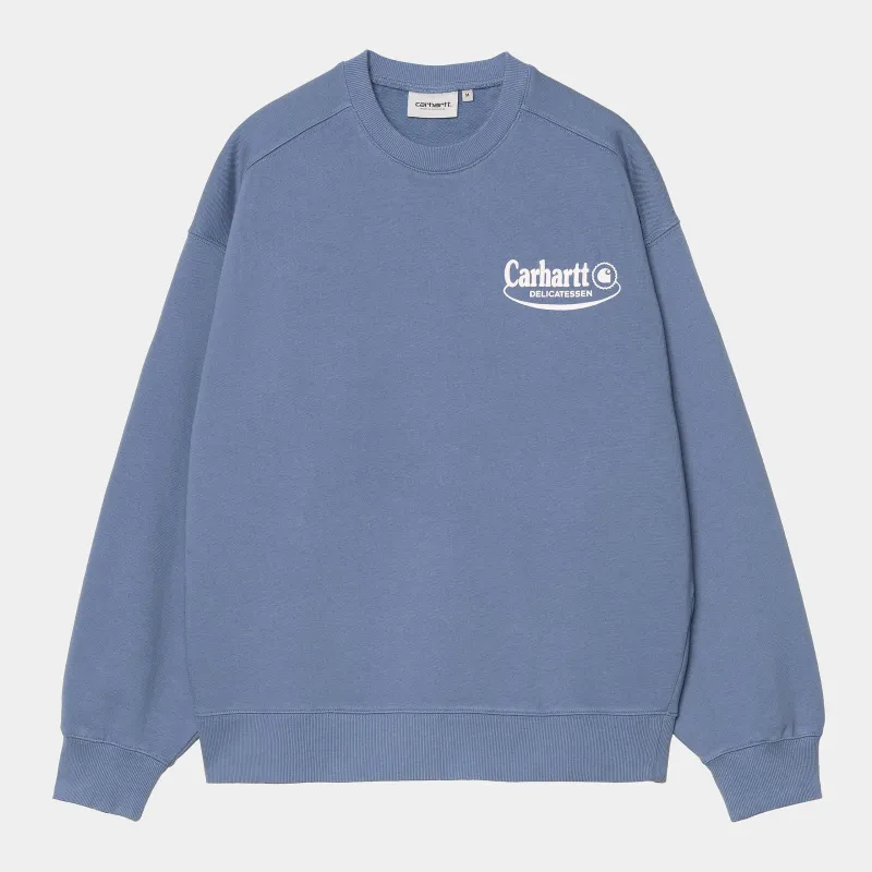 Carhartt WIP Mens Catalogue Sweatshirt - Blue Iris sold by The Foot Factory
