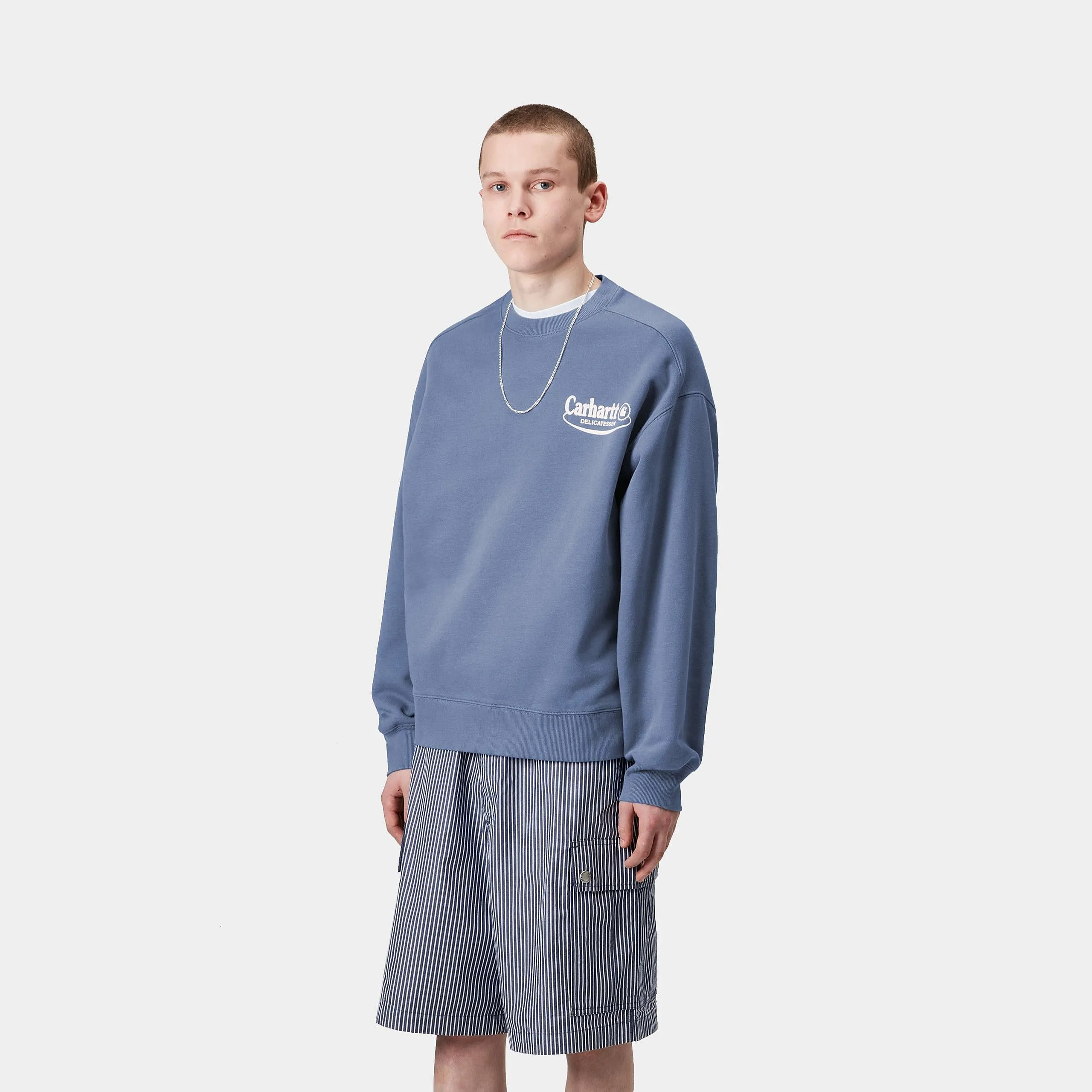 Carhartt WIP Mens Catalogue Sweatshirt - Blue Iris sold by The Foot Factory product image thumbnail 3