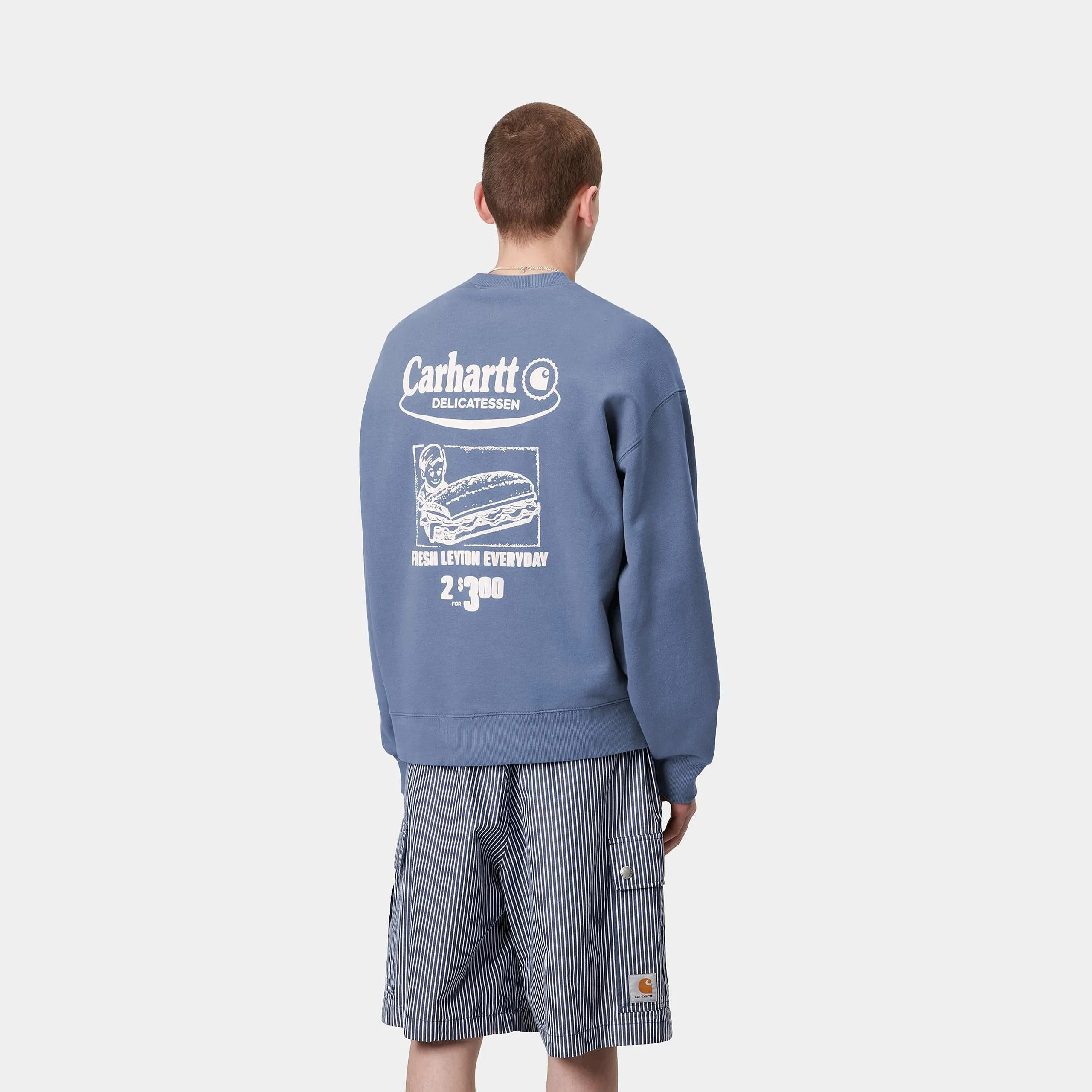 Carhartt WIP Mens Catalogue Sweatshirt - Blue Iris sold by The Foot Factory product image thumbnail 4