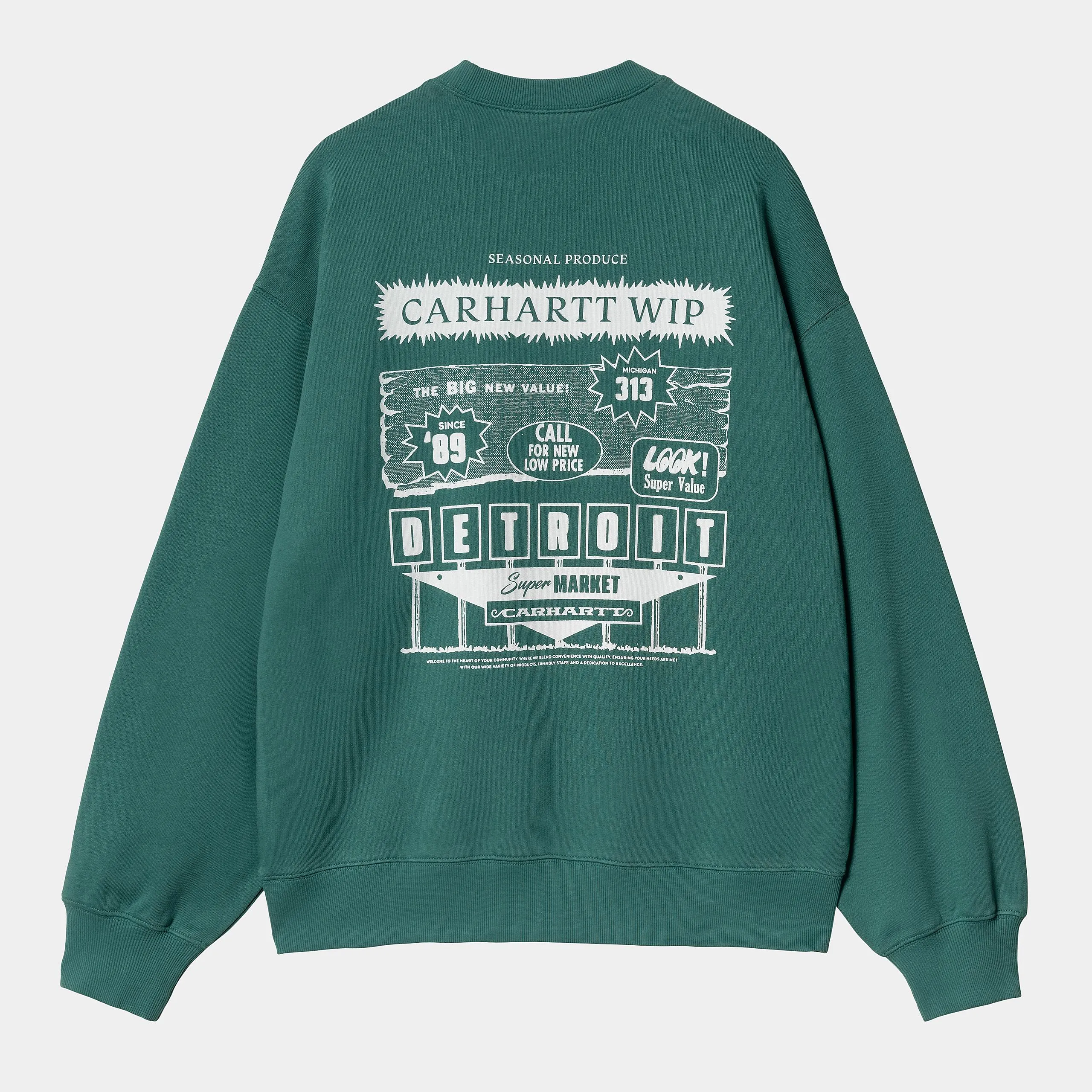 Carhartt WIP Mens Catalogue Sweatshirt - Rainforest sold by The Foot Factory product image thumbnail 2