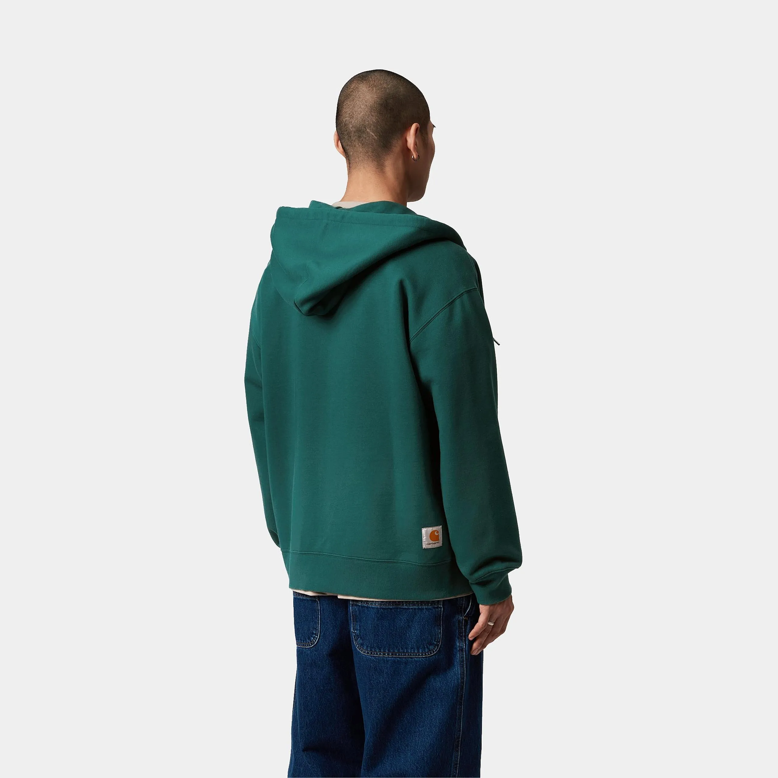 Carhartt WIP Mens WIP Sweat Jacket - Rainforest sold by The Foot Factory product image thumbnail 4