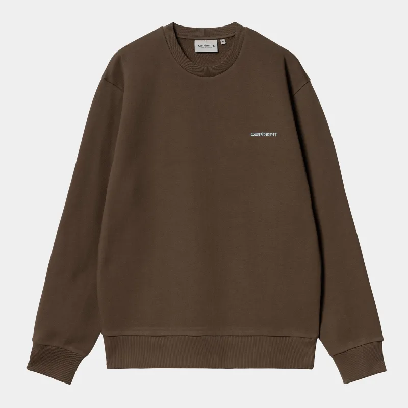 Carhartt WIP Mens Script Embroidery Sweat Top - Liberica sold by The Foot Factory