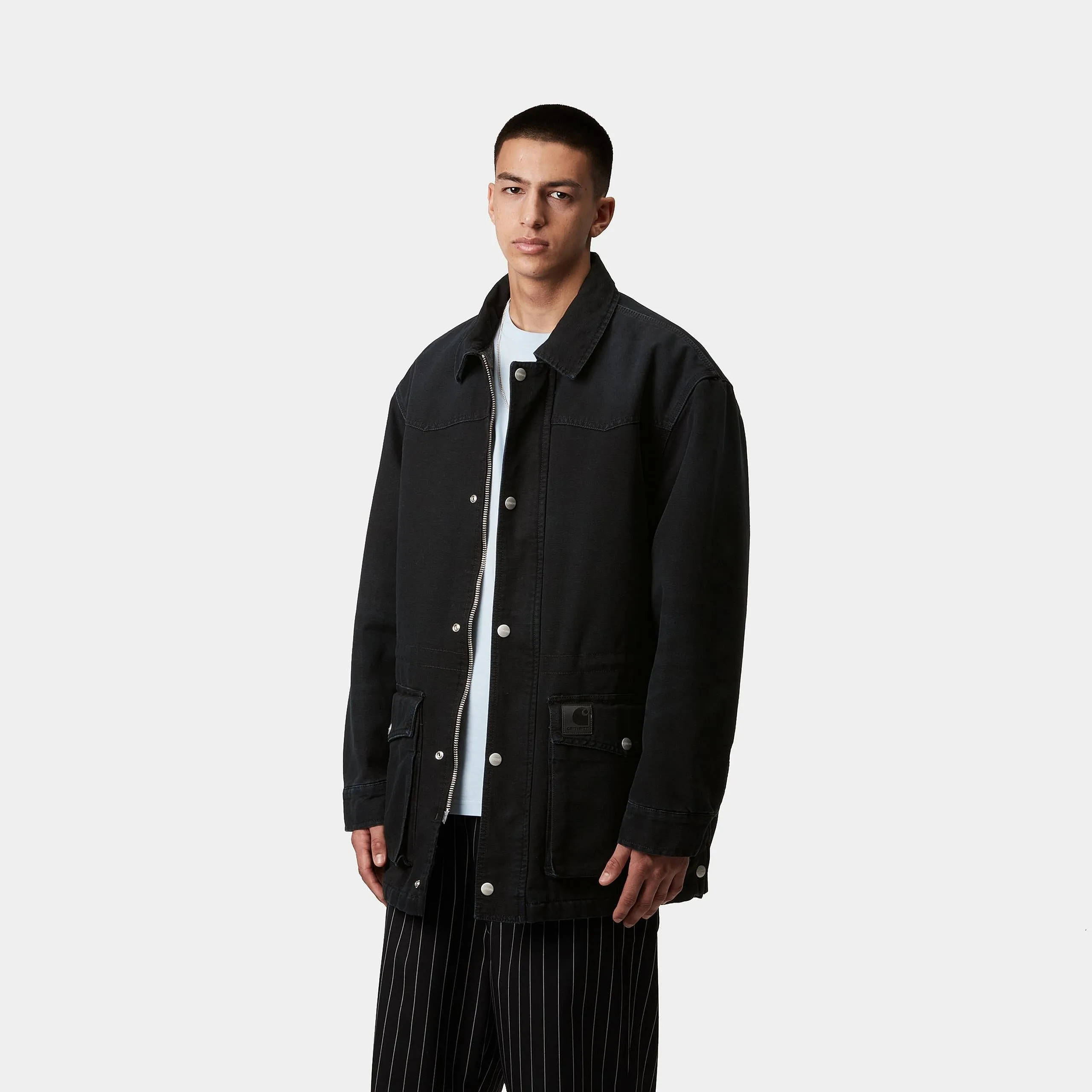 Carhartt WIP Mens OG Santa Fe Coat Jacket - Black sold by The Foot Factory product image thumbnail 5