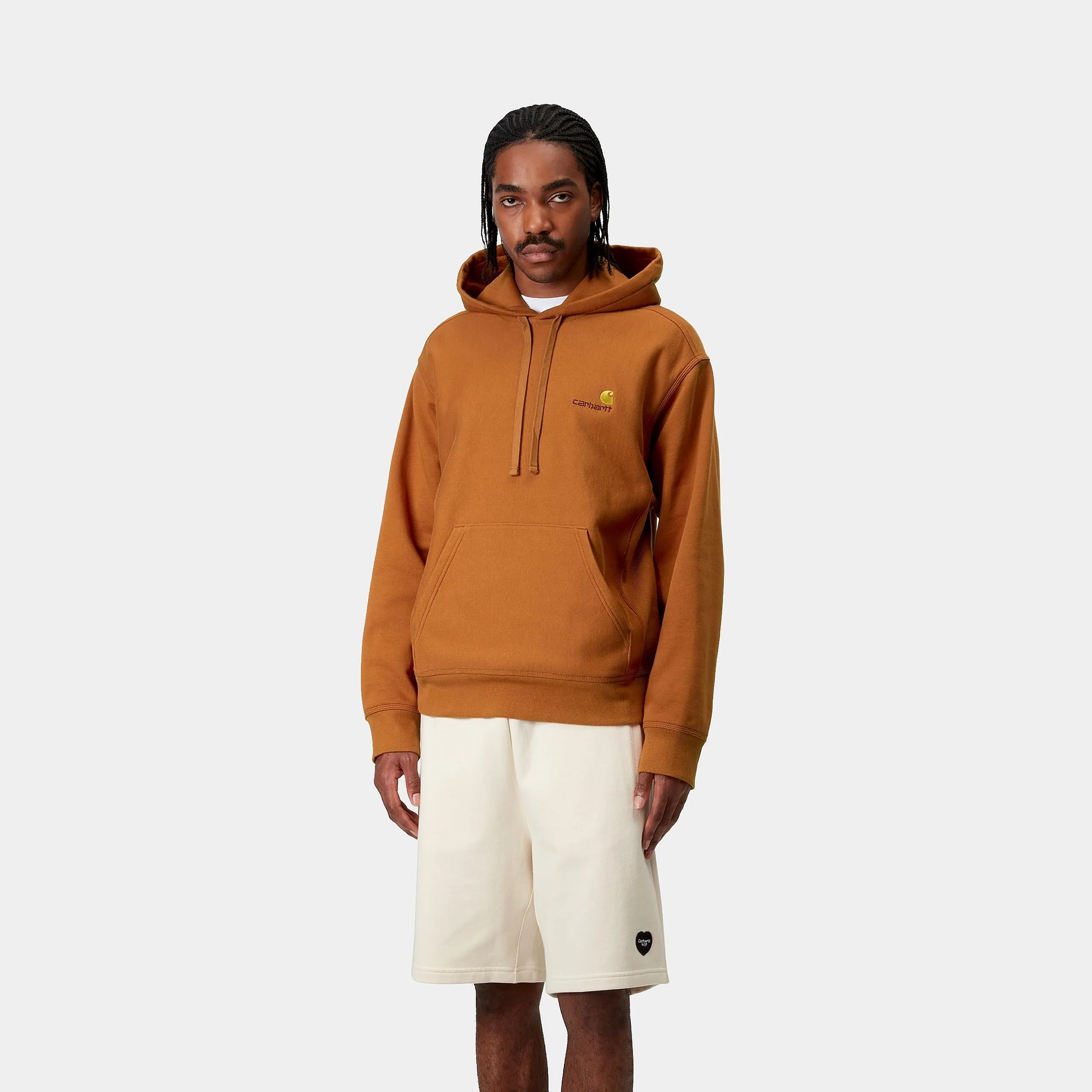 Carhartt WIP Mens American Script Hoodie - Sienna sold by The Foot Factory product image thumbnail 3