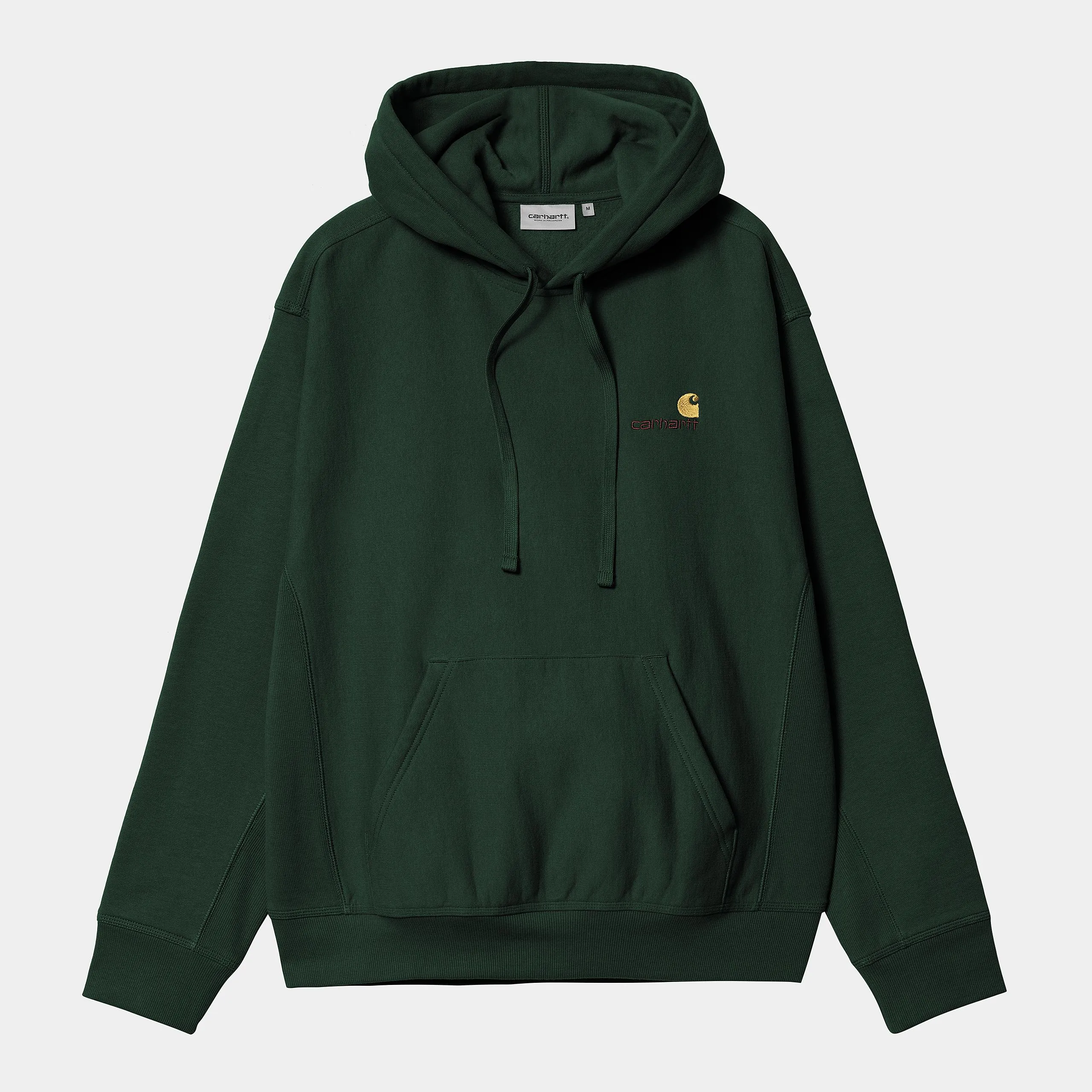 Carhartt WIP Mens American Script Hoodie - Conifer sold by The Foot Factory