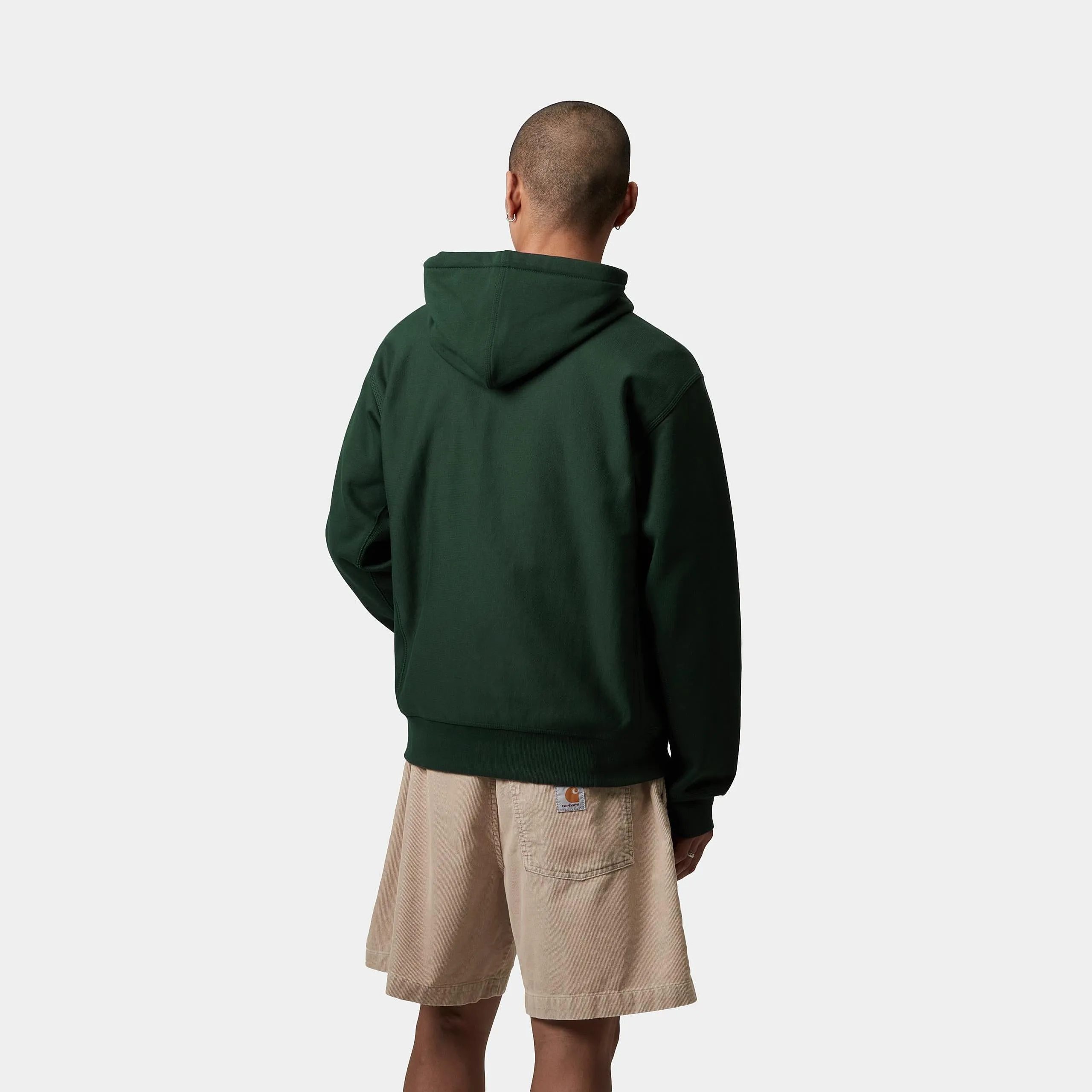 Carhartt WIP Mens American Script Hoodie - Conifer sold by The Foot Factory product image thumbnail 4
