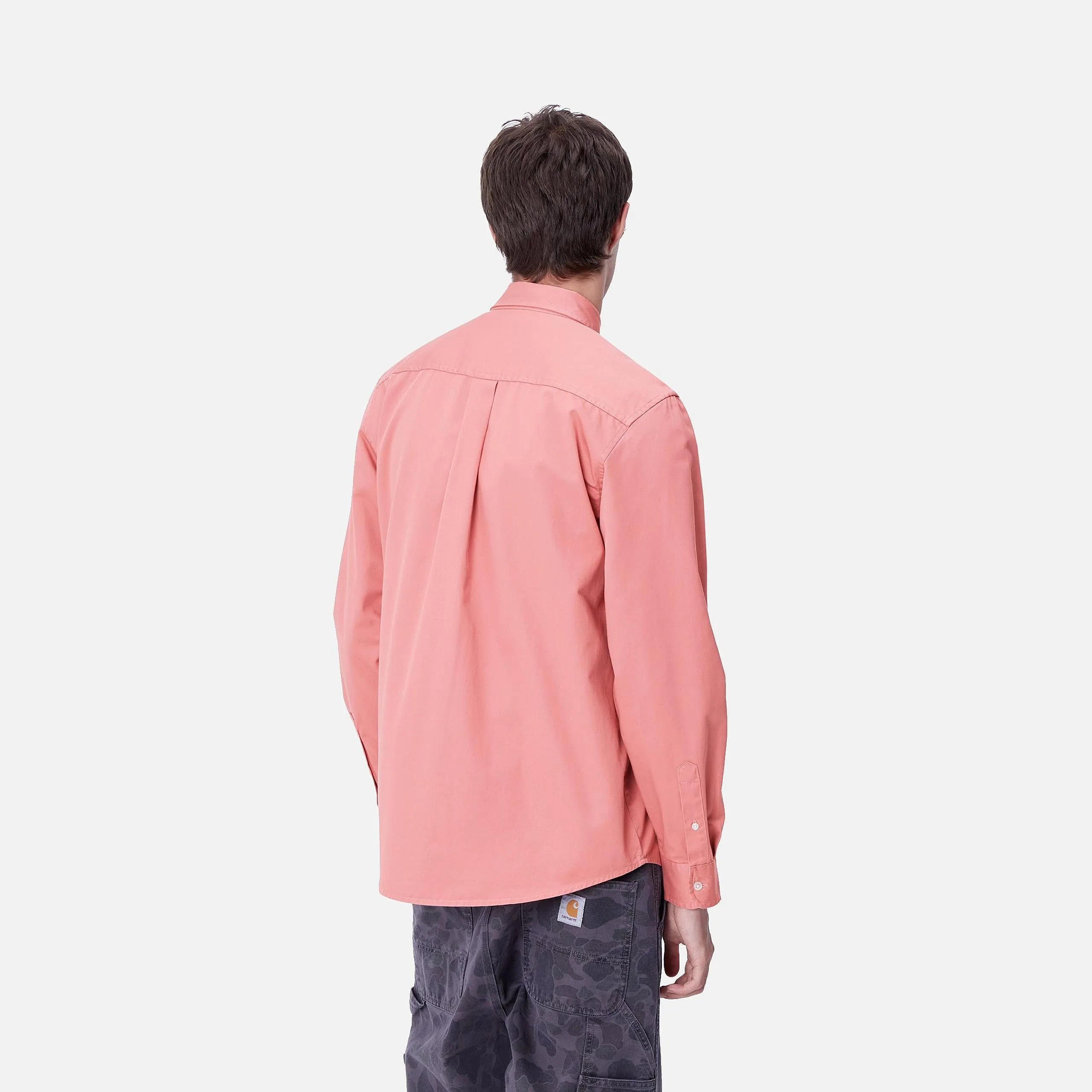 Carhartt WIP Mens Madison Shirt - Dusty Rose sold by The Foot Factory product image thumbnail 4