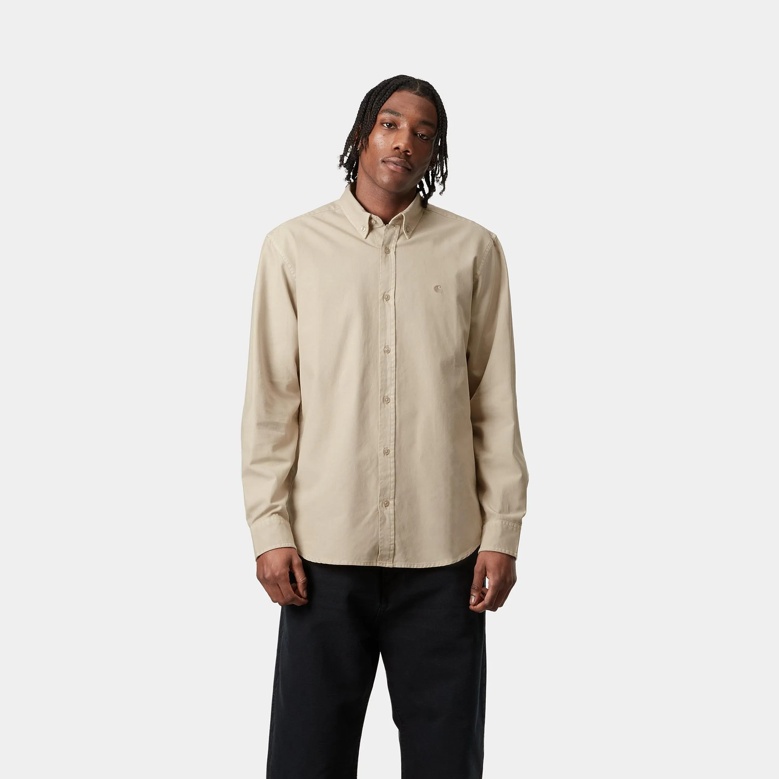 Carhartt WIP Mens Bolton Shirt - Fleur Del Sel sold by The Foot Factory product image thumbnail 3