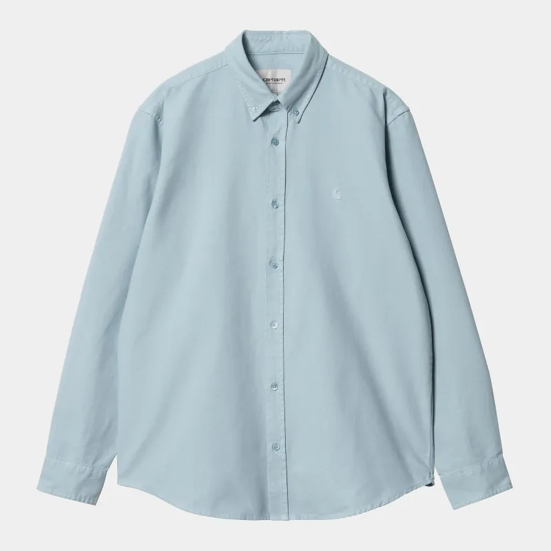 Carhartt WIP Mens Bolton Shirt - Frosted Blue sold by The Foot Factory