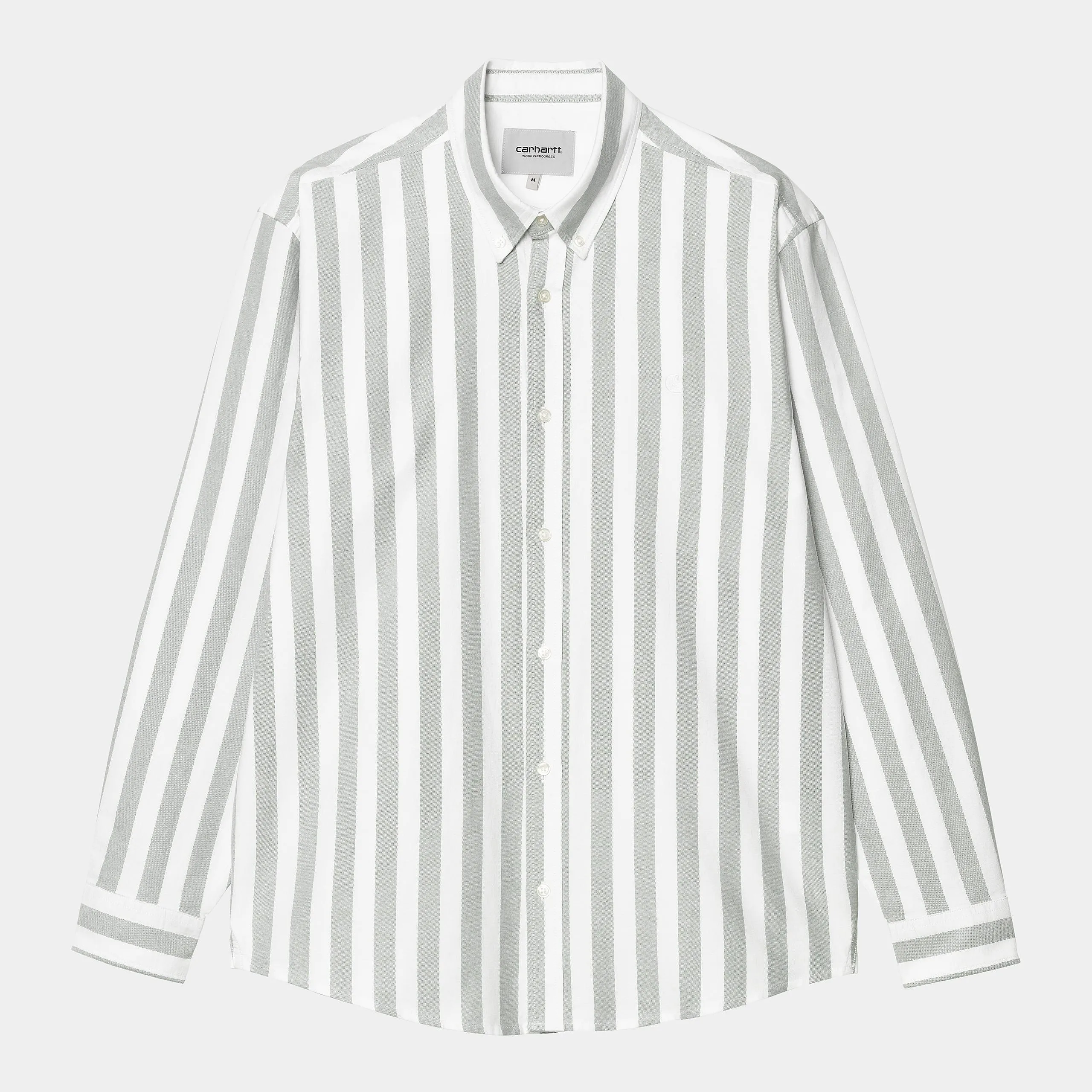 Carhartt WIP Mens Dillion Stripe Shirt - White sold by The Foot Factory