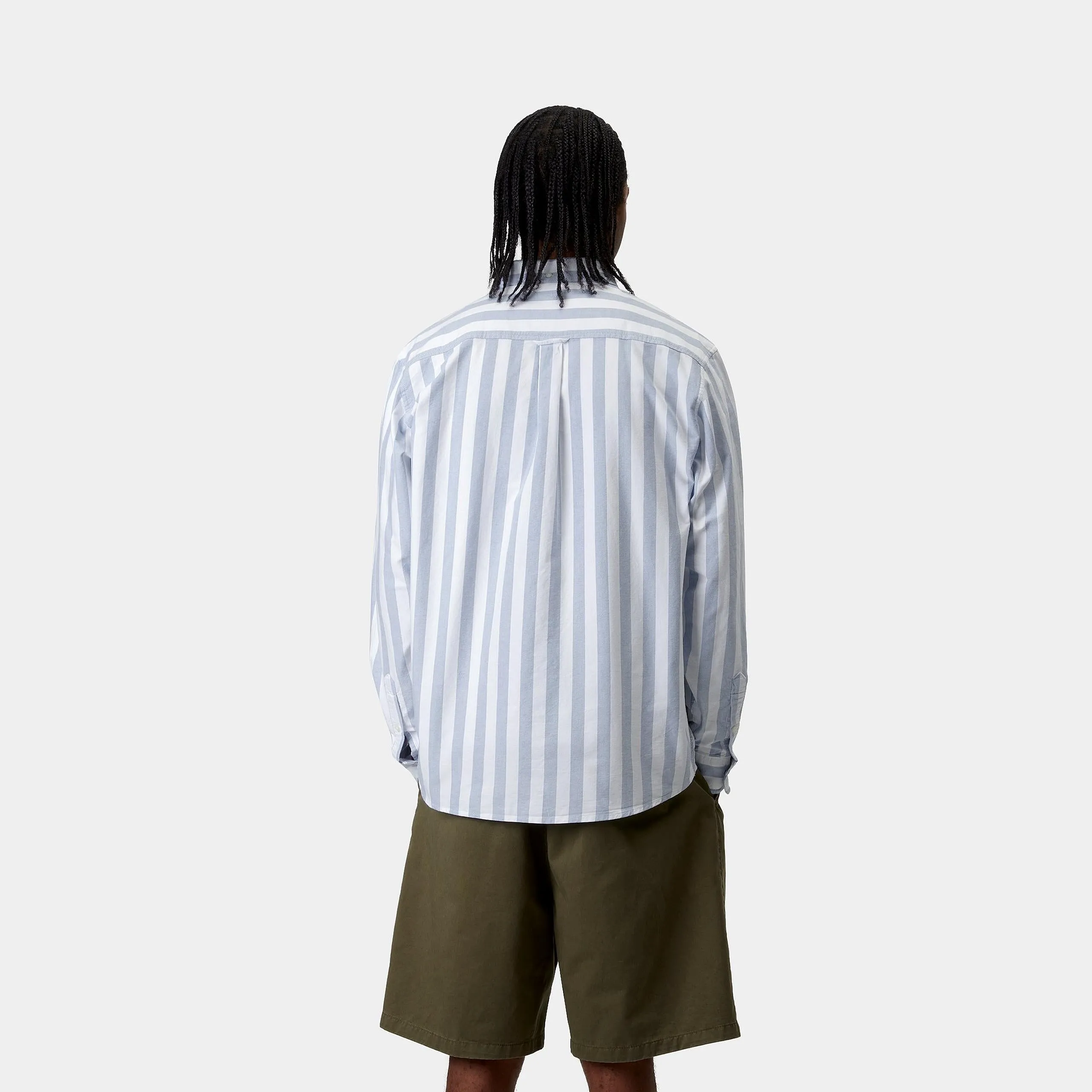 Carhartt WIP Mens Dillion Stripe Shirt - Bleach sold by The Foot Factory product image thumbnail 4