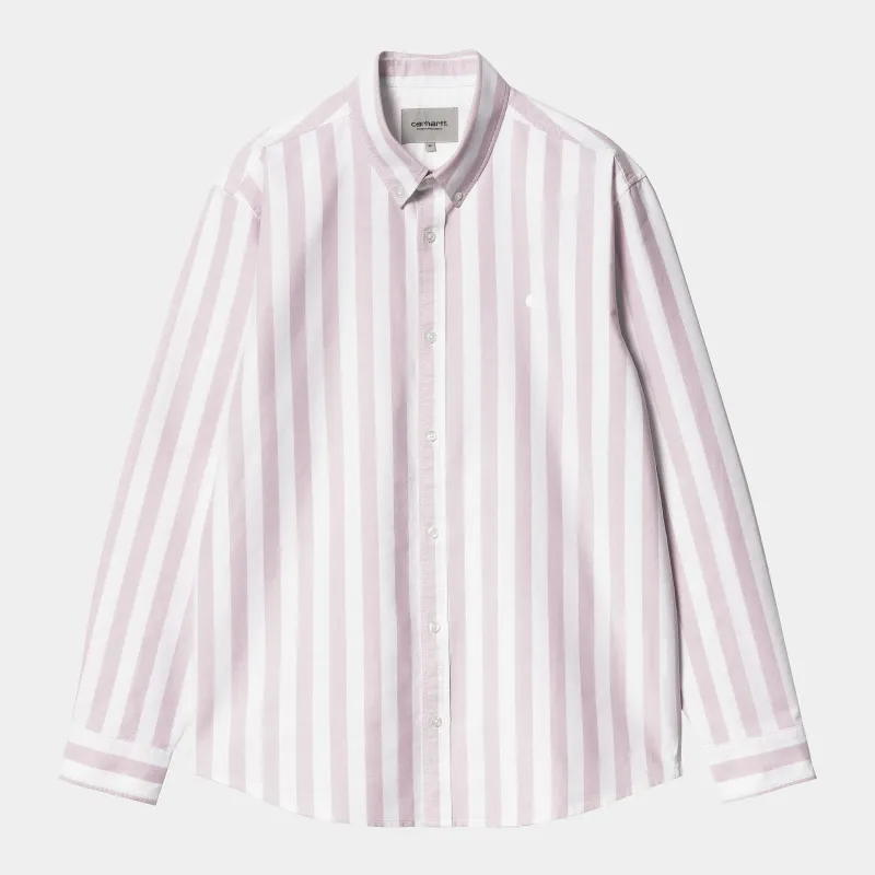 Carhartt WIP Mens Dillion Stripe Shirt - Hortensia sold by The Foot Factory