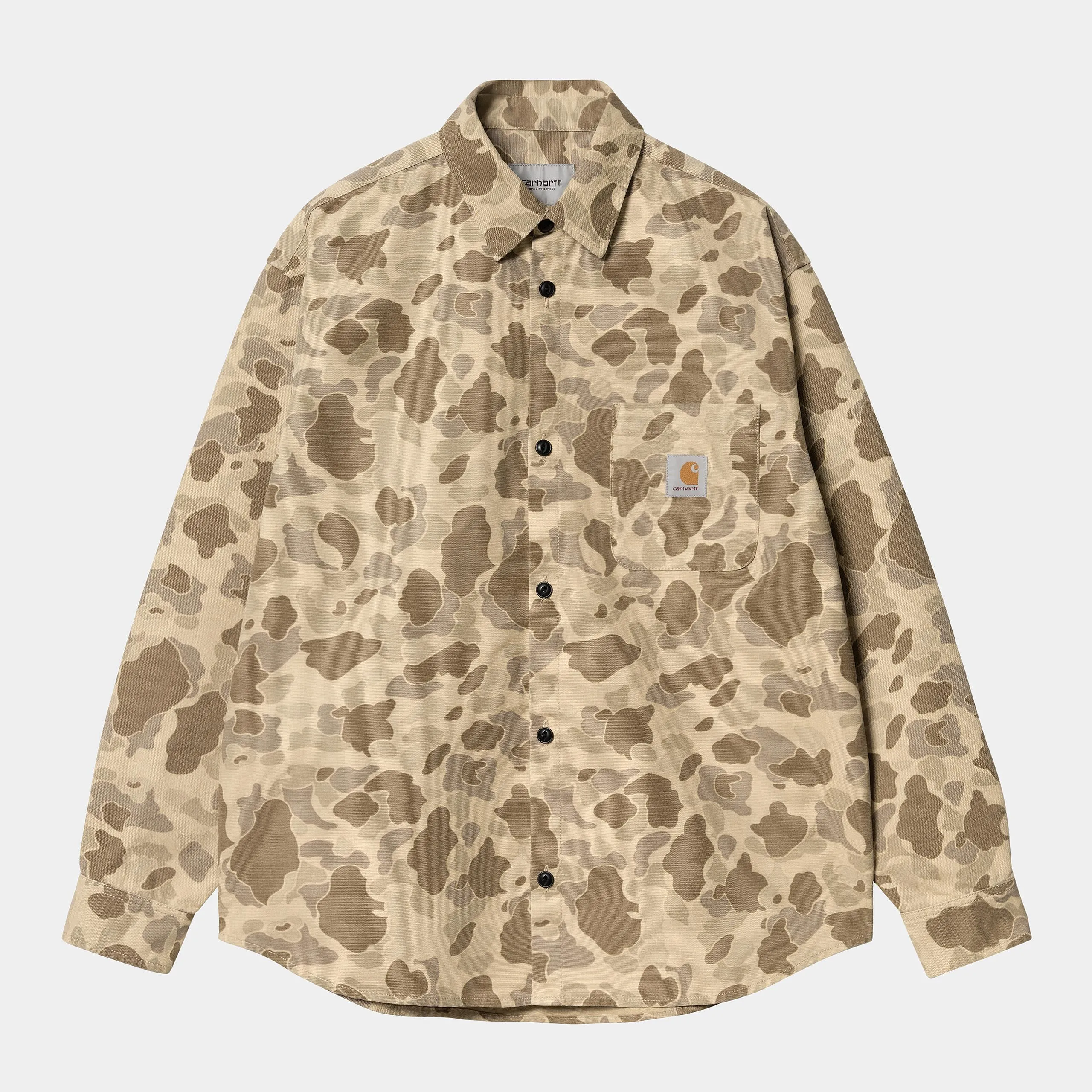 Carhartt WIP Mens Duck Camo Shirt - Desert Stone Washed sold by The Foot Factory