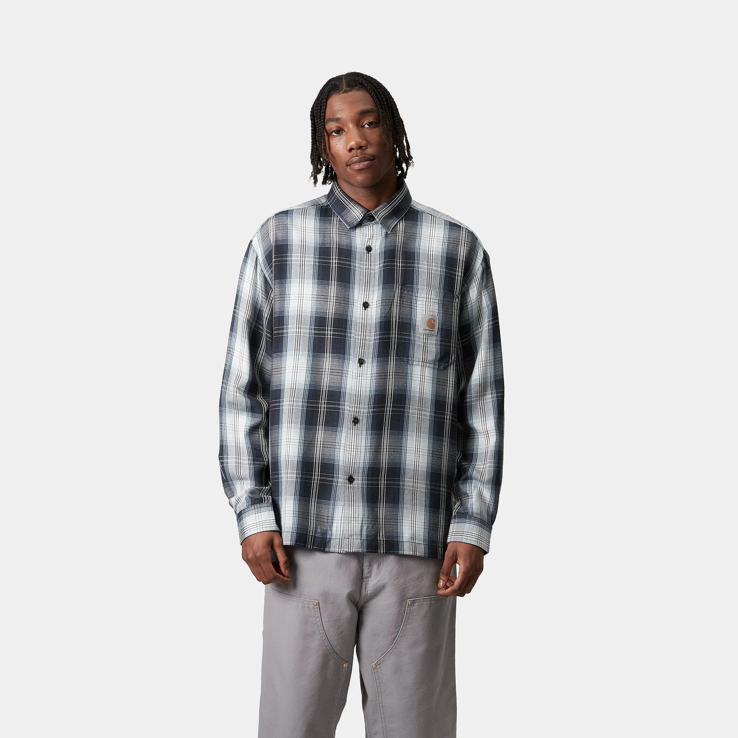 Carhartt WIP Mens Blanton Check Shirt - Mizar sold by The Foot Factory product image thumbnail 3