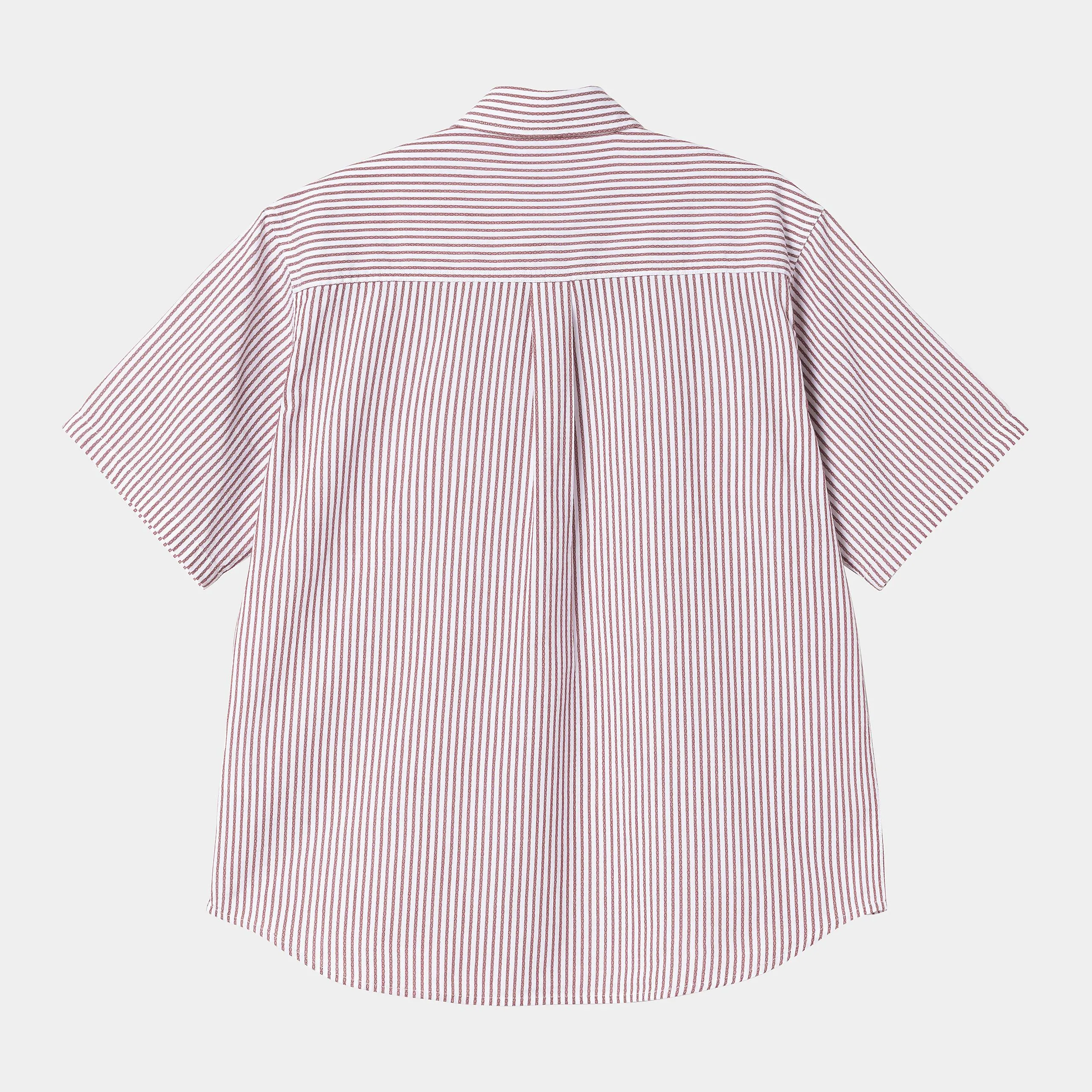Carhartt WIP Mens Phelps Striped Shirt - Mulberry sold by The Foot Factory product image thumbnail 2