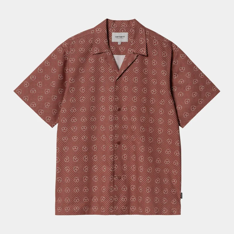 Carhartt WIP Mens Furoshiki Print Shirt - Henna sold by The Foot Factory