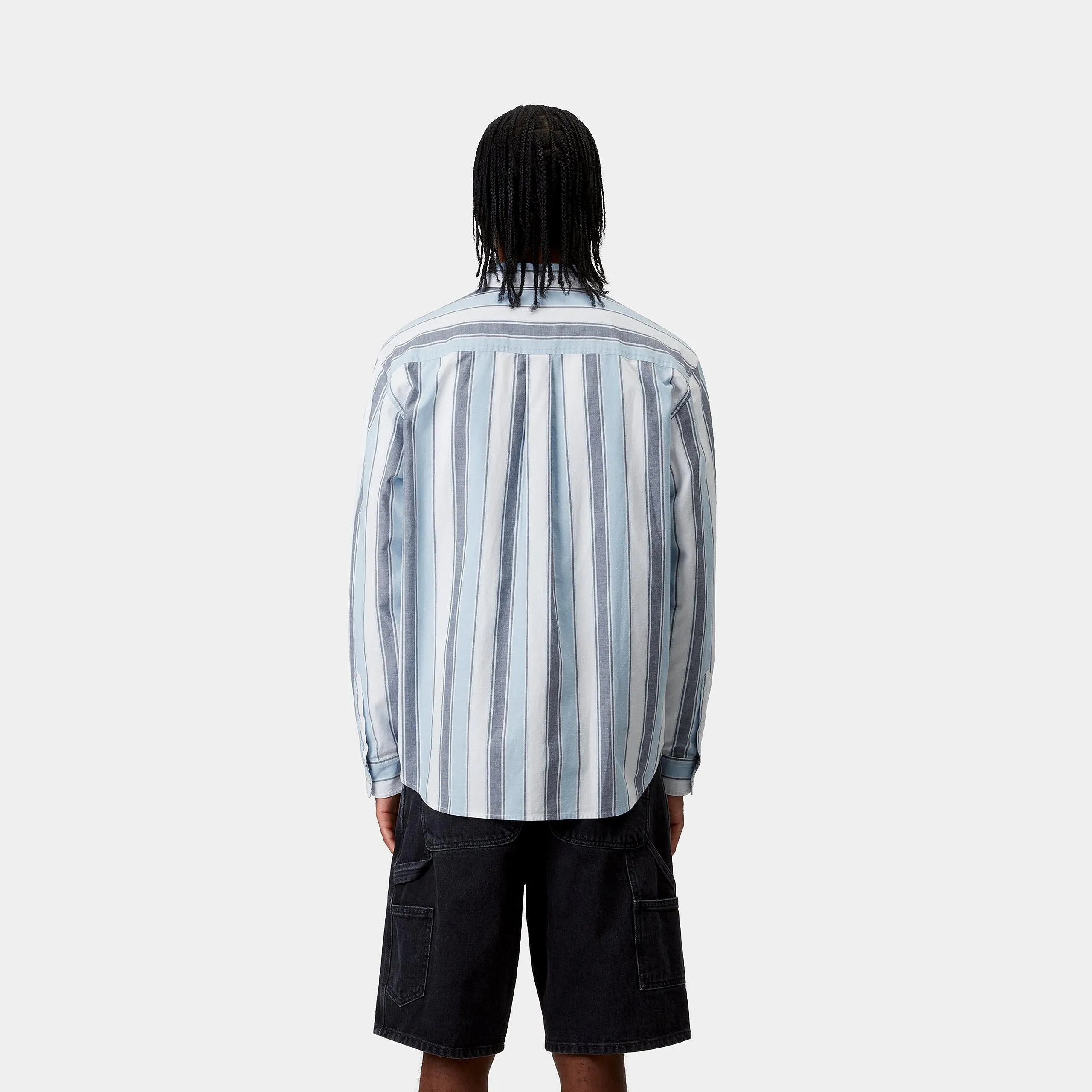 Carhartt WIP Mens Kendricks Stripe Shirt - Blue sold by The Foot Factory product image thumbnail 4