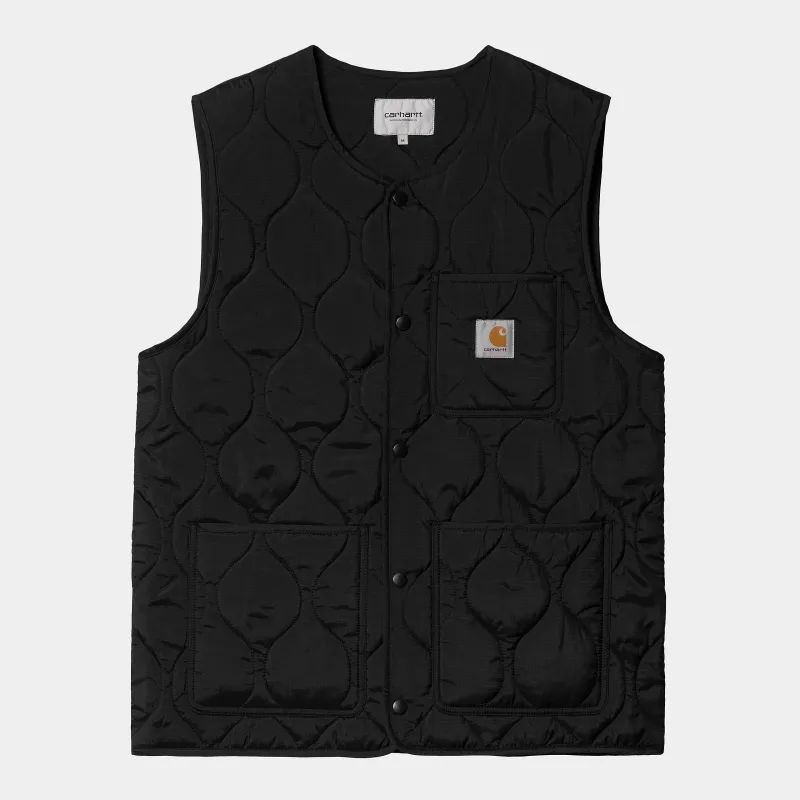 Carhartt WIP Mens Skyton Vest - Black made by Carhartt WIP
