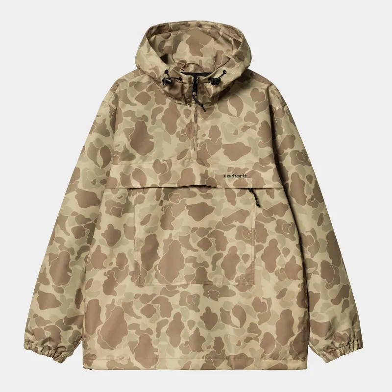 Carhartt WIP Mens Windbreaker Pullover Summer Jacket - Camo Duck Desert sold by The Foot Factory