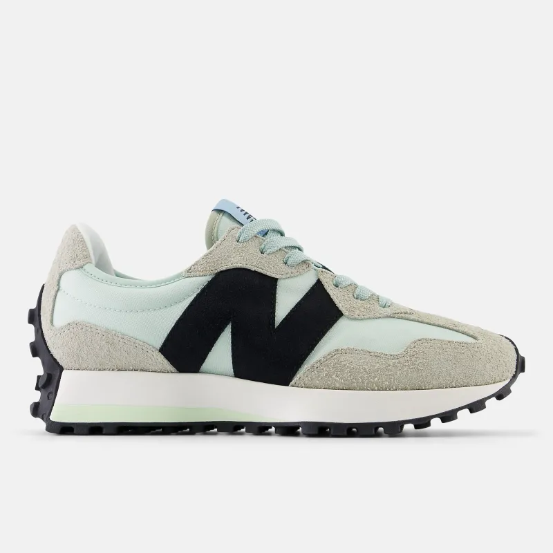 New Balance Womens 327 Fashion Trainers - Duck Egg / Beige sold by The Foot Factory