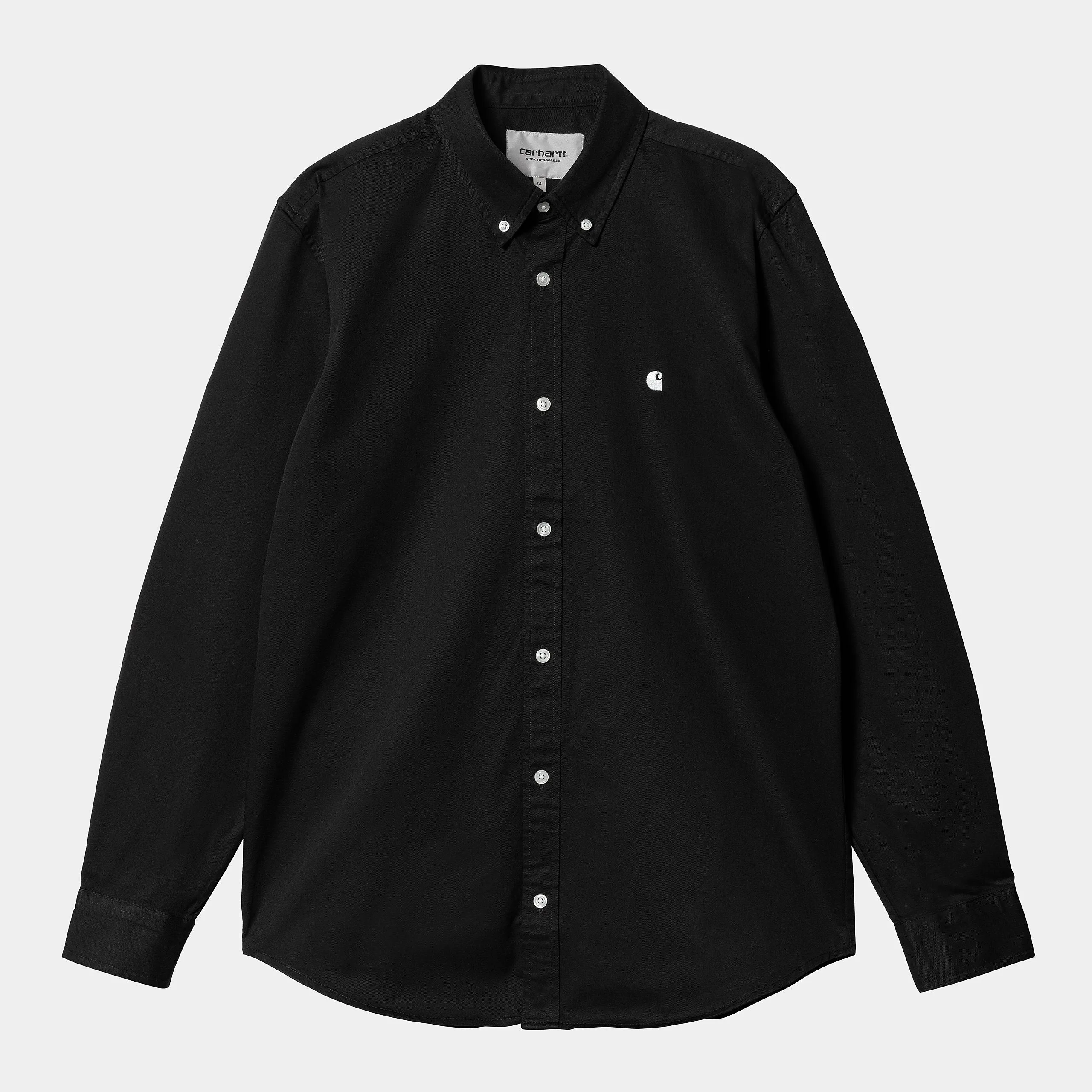 Carhartt WIP Mens Madison Long Sleeve Shirt - Black sold by The Foot Factory