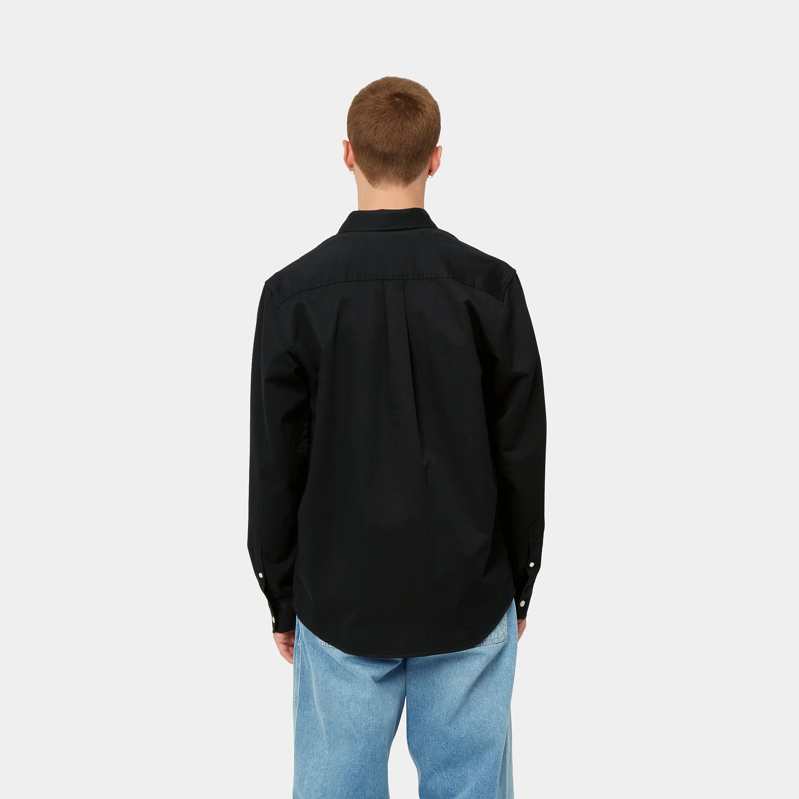 Carhartt WIP Mens Madison Long Sleeve Shirt - Black sold by The Foot Factory product image thumbnail 4