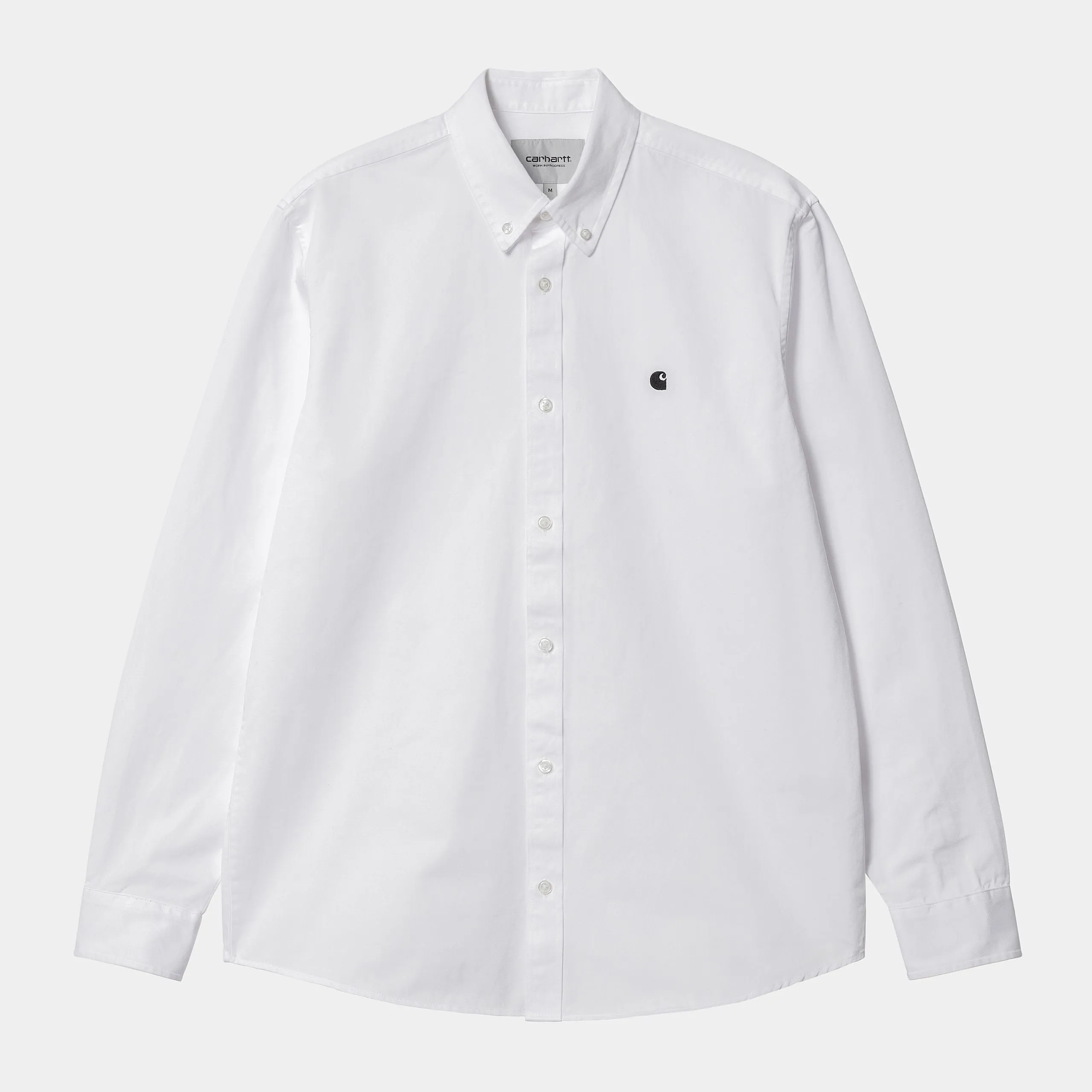 Carhartt WIP Mens Madison Long Sleeve Shirt - White sold by The Foot Factory