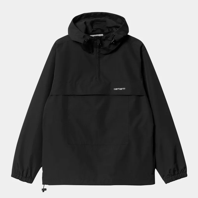 Carhartt WIP Mens Windbreaker Pullover Jacket - Black / White sold by The Foot Factory