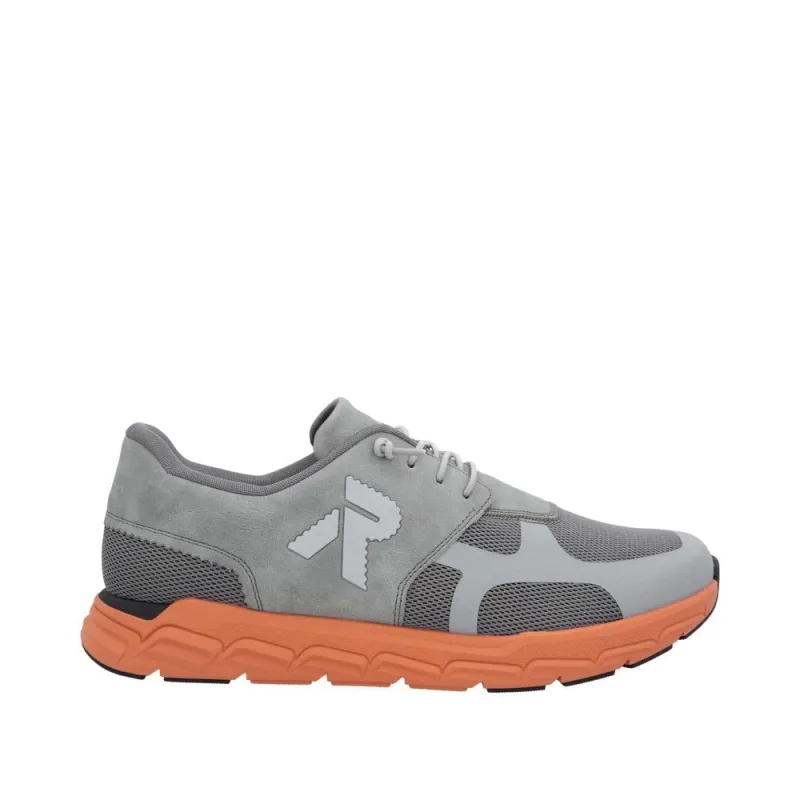 Rieker Mens Slip On Leather Extra Width Trainers - Grey sold by The Foot Factory