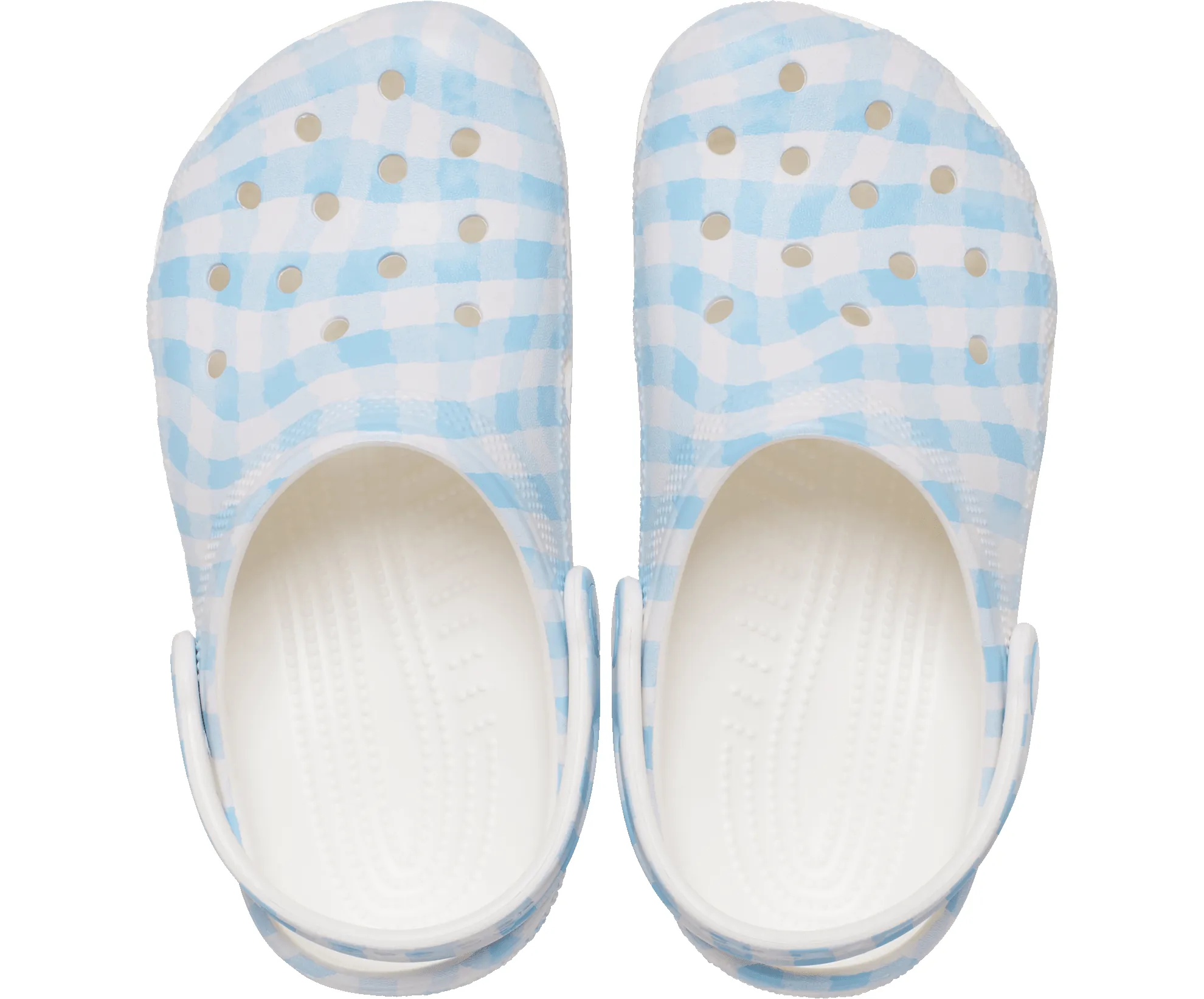 CROCS Unisex Gingham Clog - White / Blue sold by The Foot Factory product image thumbnail 3
