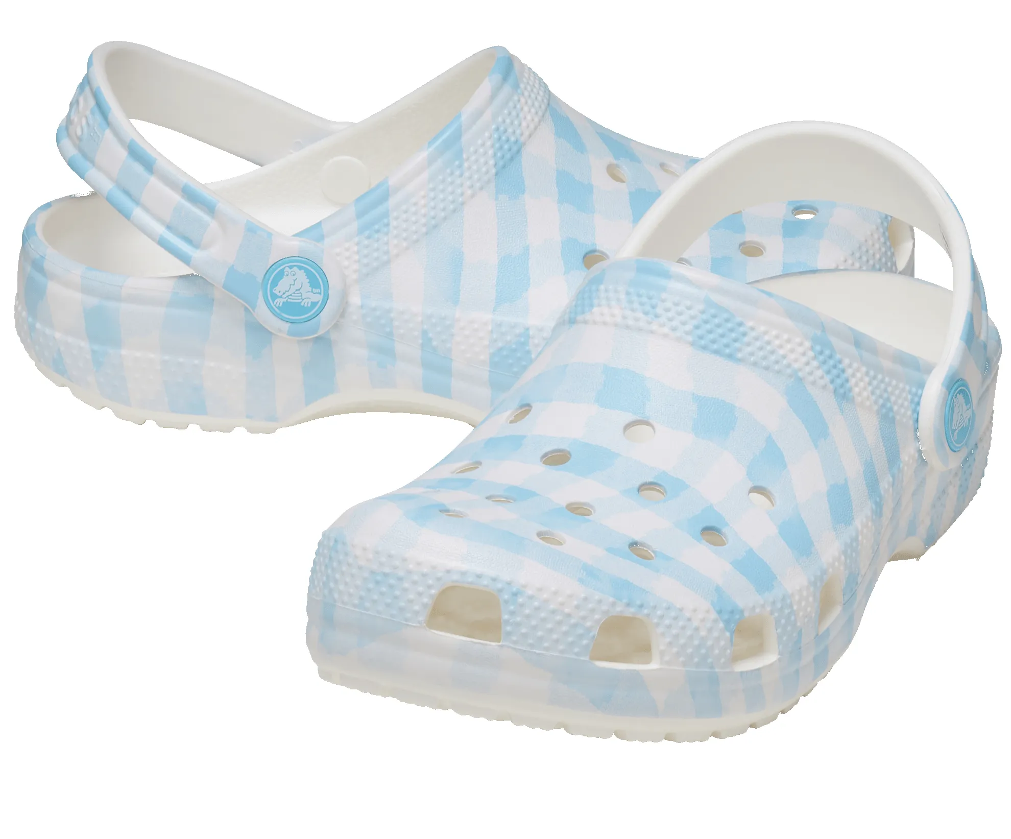 CROCS Unisex Gingham Clog - White / Blue sold by The Foot Factory product image thumbnail 2