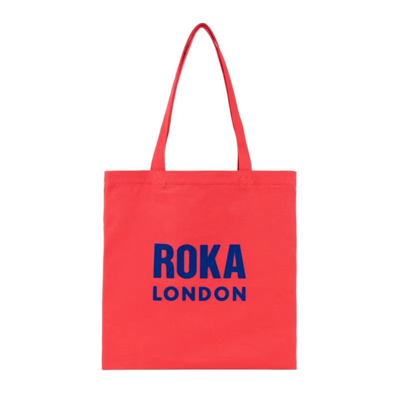 ROKA Notting Hill Cotton Tote Bag - Raspberry sold by The Foot Factory
