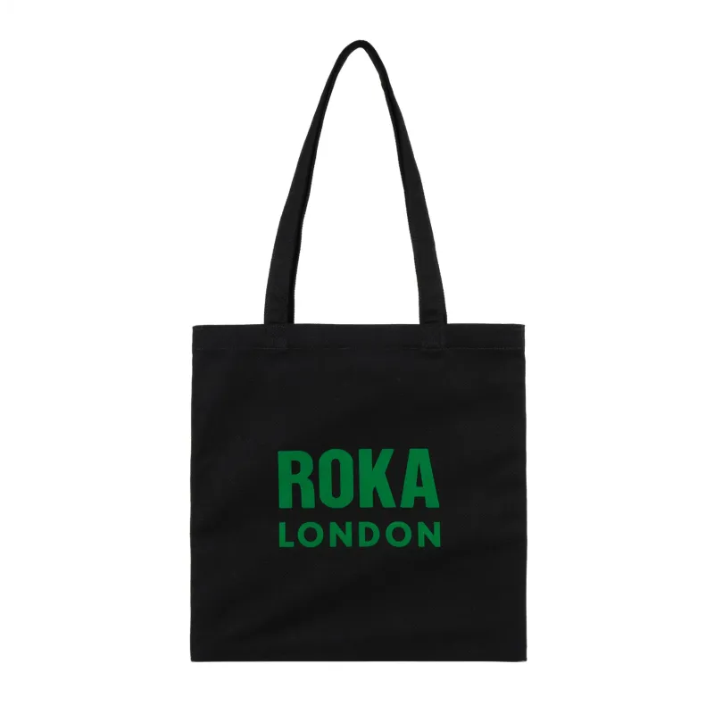 ROKA Notting Hill Cotton Tote Bag - Black sold by The Foot Factory