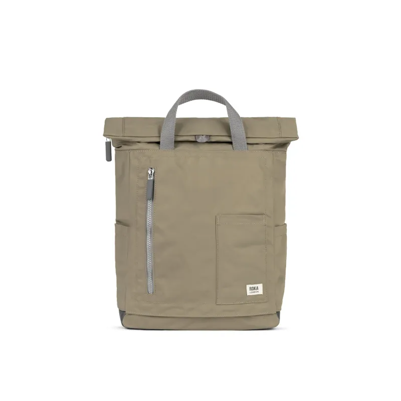 ROKA Camden P Medium Recycled Nylon Bag - Taupe sold by The Foot Factory
