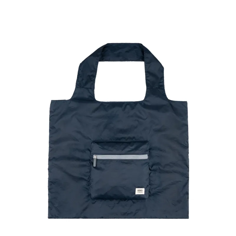 ROKA Borough Medium Recycled Nylon Ripstop Bag - Midnight sold by The Foot Factory