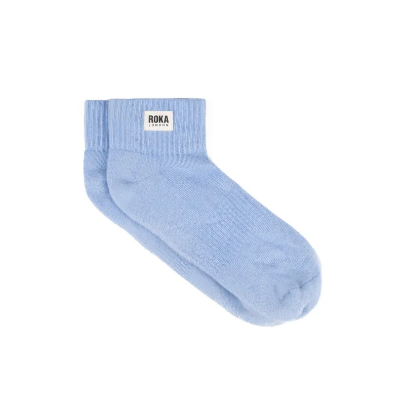ROKA Wembley Organic Cotton Crop Socks - Thistle made by The Foot Factory