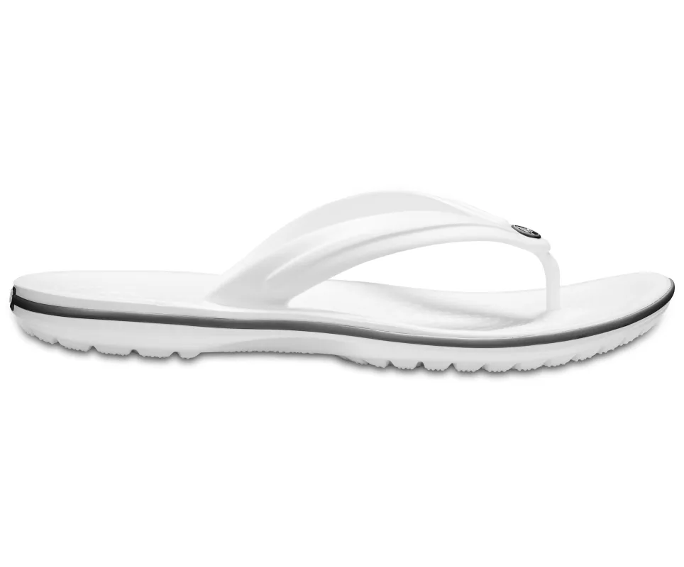 Crocs Unisex Crocband Flip Flop - White sold by The Foot Factory
