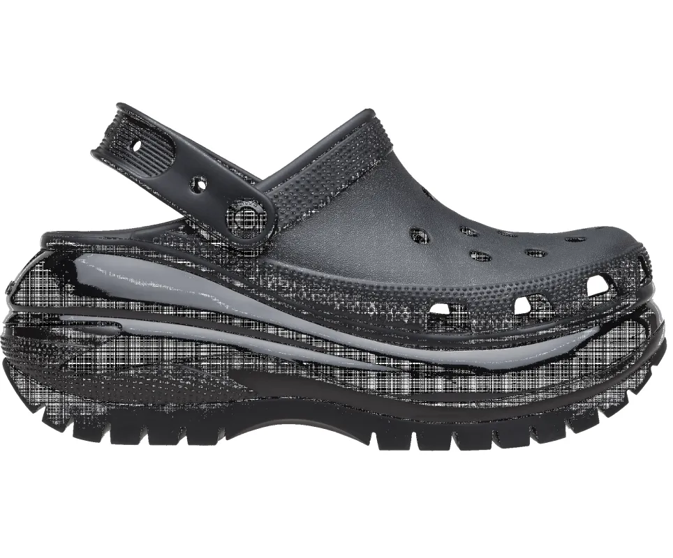 Crocs Unisex Classic Mega Crush Clog - Black sold by The Foot Factory